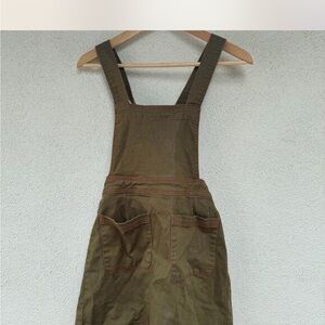 Modcloth Olive Green Pinafore Dress